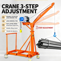 Mini-grue électrique mobile à flèche télescopique à 3 sections 360°, directement de l'usine °   Palans de levage multi-moteurs à rotation optionnelle