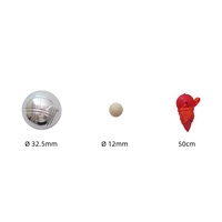Mini Boule de Pétanque en Acier de 32,5 mm avec Logo Personnalisé pour Sports de Plein Air et Accessoire de Jeu de Table
