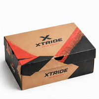 Boîte à chaussures portable personnalisable et recyclable en carton ondulé rigide avec logo, gaufrage, fermeture magnétique et poignée pour chaussures