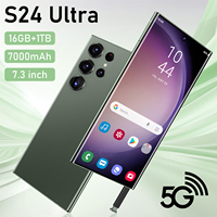 Teléfono Inteligente Original Android S24 Ultra 5G, 16+1TB, Teléfono para Juegos, 7.3 Pulgadas, CPU Deca Core, Cámara Trasera de 108MP