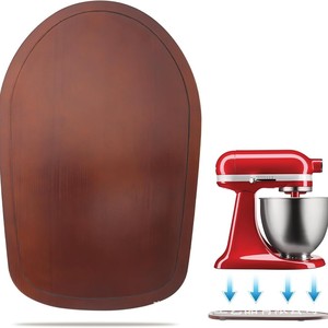 Tapis coulissant pour blender de cuisine, plateau mobile pour machine à café sur comptoir, support coulissant en bois pour blender vertical - Product Image 1