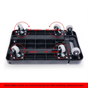 Ventes directes d'usine Chariot à bagages pliable robuste à 6 roues Chariot à plate-forme portable Chariot à main pliable - Product Image 3