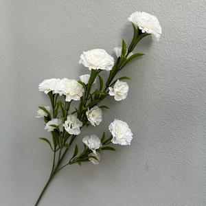 Y-H088 Vente en gros d'usine <span class=keywords><strong>Fleurs</strong></span> artificielles en soie Œillets 15 têtes Réalistes Douces Respectueuses de l'environnement Décoration de la maison Mariage - Product Image 2