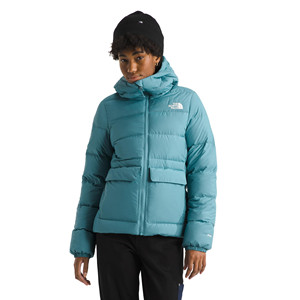Chaqueta Aislante Gotham para Mujer de The North Face, Impermeable, Cortavientos, Cuello Alto, Color Azul Alga, Talla XX-Large - Product Image 1