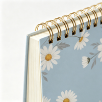 Regalo Empresarial Personalizado para Empleados, Artículos de Oficina, Cuadernos Espiralados de 120 Páginas con Logotipo Estampado en Oro