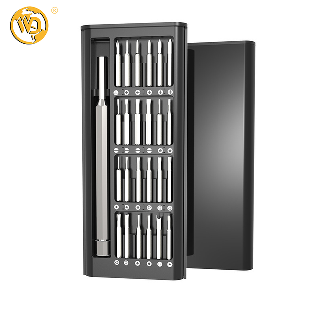 24 Precision Screwdriver Set Magnetic S2 Steel Bits Aluminum Box DIY Professional Hand Repair Tool Kit Phone PC Laptop OEM