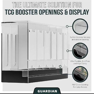 Dispensador <span class=keywords><strong>de</strong></span> Sobres <span class=keywords><strong>de</strong></span> Cartas Coleccionables <span class=keywords><strong>de</strong></span> Acrílico con Base Negra TCG Sports, Excelente Juego <span class=keywords><strong>de</strong></span> Mesa Social, con 6 Ranuras para Sobres <span class=keywords><strong>de</strong></span> Cartas Coleccionables - Product Image 4