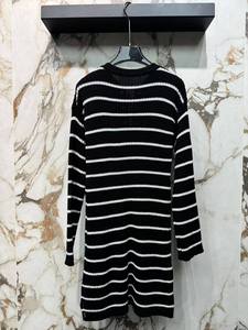 <span class=keywords><strong>Vestido</strong></span> de punto a rayas <span class=keywords><strong>azul</strong></span> <span class=keywords><strong>marino</strong></span> para mujer, ropa informal - Product Image 3