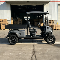 Voiture de golf électrique tout-terrain Rainbow 72V certifiée CE, freins à disque, 2 places personnalisées avec benne arrière hydraulique, autonomie 70-90 km