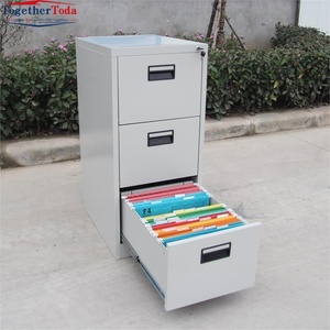Armoire de classement verticale en métal à 2, 3 ou 4 tiroirs, armoire de classement de bureau en acier avec système de verrouillage central pour le rangement de documents de bureau - Product Image 5