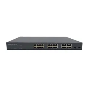 Comutador PoE Ethernet de 24 portas com 1000 Mbps montável em rack e 2 uplinks SFP