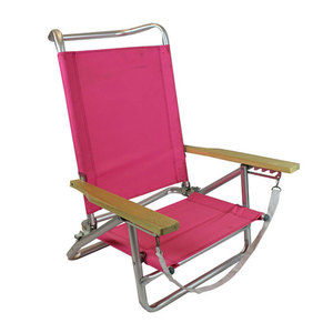 Extérieur promotionnel En Aluminium En Métal Léger Pliant <span class=keywords><strong>Camping</strong></span> Chaise de <span class=keywords><strong>Plage</strong></span> Basse avec Accoudoir En <span class=keywords><strong>Bois</strong></span> - Product Image 1
