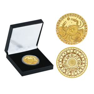 Set di Monete dei 12 Segni Zodiacali, Monete Commemorative in Oro con Costellazioni Astrologiche, Regalo Souvenir in Rilievo, Vendita all'Ingrosso - Product Image 4