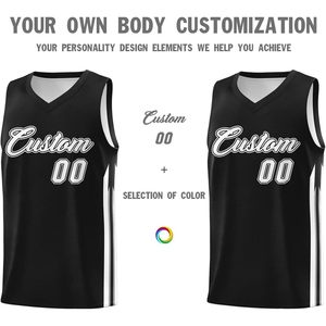 Maillot de basket personnalisé à col en V, anti-transpiration, unisexe, adulte, impression par sublimation, nom et numéro de l'équipe - Product Image 3