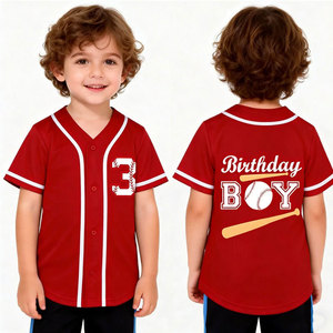 Maillot de baseball personnalisé à manches courtes pour garçons et filles, avec numéro et nom d'équipe, vêtements de sport respirants pour enfants - Product Image 5