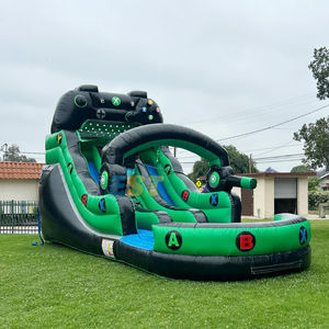<span class=keywords><strong>Consolas</strong></span> de juegos Tobogán de agua inflable de doble carril Tobogán de piscina inflable Tobogán de piscina al aire libre para equipo de <span class=keywords><strong>alquiler</strong></span> de fiestas - Product Image 2