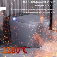 WC intelligent allongé avec télécommande, fonction de lavage automatique à chaud intégrée, bouclier anti-éclaboussures en mousse, sans limite de pression d'eau