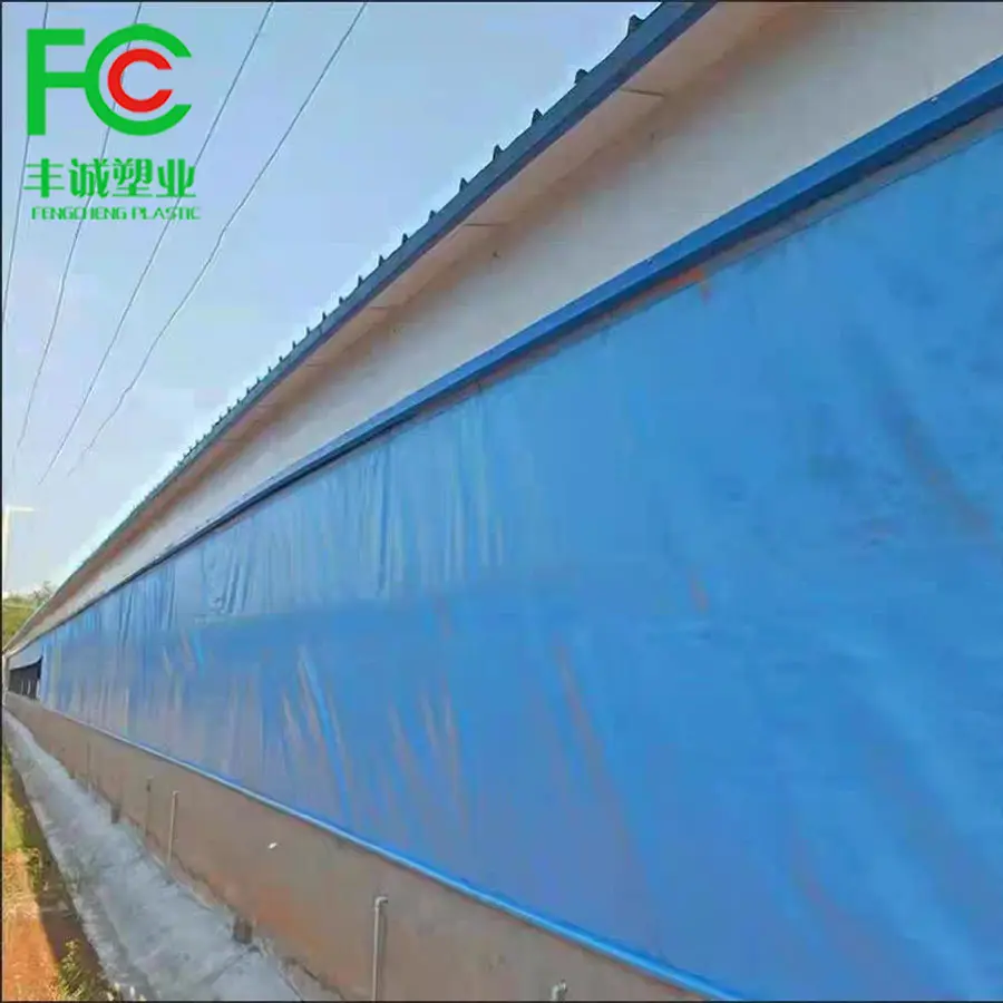Poultry House Farm Side Wall Curtain System Cortinas PE para Chicken Barn Side Wall Poultry Shed Curtain Winching System
