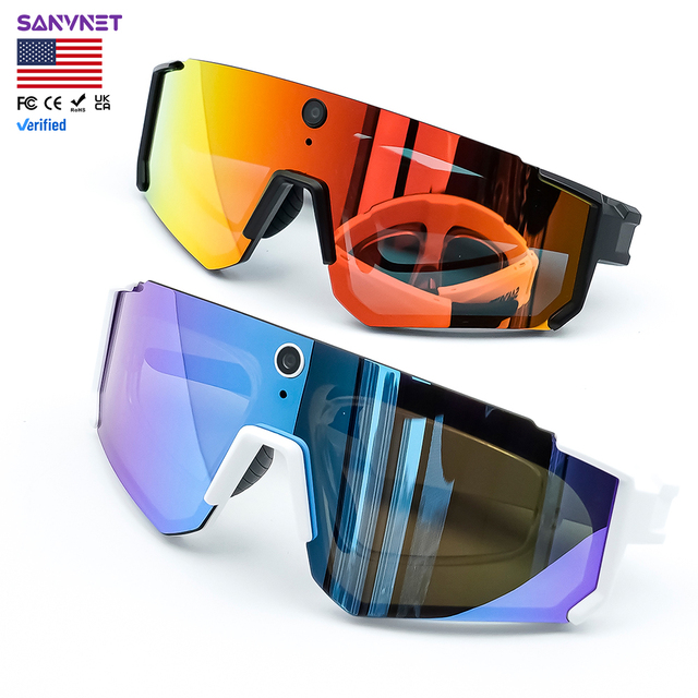 US Stock 2026 SNT SOLIS AI Smart Glasses 8MP Camera POV Recording ChatGPT Cycling Sunglasses Vlogging Gears Drop Shipping