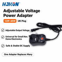 Adaptateur secteur AC/DC réglable 12V 1A multi-embouts avec 6 prises interchangeables pour alimentation de moniteur LED CCTV