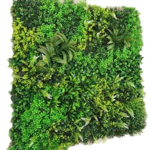 LO-949 Vente en gros Panneau mural végétal artificiel 1x1m résistant aux UV pour la décoration de jardin et l'aménagement extérieur - Product Image 5