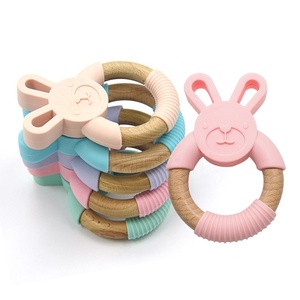 <span class=keywords><strong>Anneau</strong></span> <span class=keywords><strong>de</strong></span> <span class=keywords><strong>dentition</strong></span> en <span class=keywords><strong>bois</strong></span> pour bébé, jouet pour enfants, facile à tenir, en forme d'animal, lapin, mignon, offre spéciale, - Product Image 3