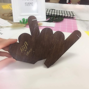 Modèle de boîte cadeau en bois, imprimé au laser, en bois de tilleul brun, découpe artisanale pour projets de bricolage en papier - Product Image 3