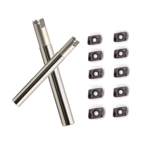 ESE07 Fast Feed Milling Tool Holder 1-4T 90 Derajat Sudut Kanan Tanpa Lapisan Baja Paduan 45HRC 1/2/3/4 Mata Pisau untuk Sisipan JDMT0702 CNC