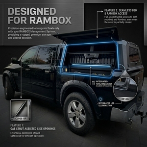 Cubierta Rígida Impermeable de Aleación de Aluminio 4x4 para Camioneta Dodge 2025 RAM 1500 5.7ft con Rambox - Product Image 3