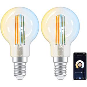 Ampoule LED Intelligente Antela E14 4.5W 470LM 2700K-6500K Contrôle par Application Graduable Filament A60 Corps en Verre Montage Plafond 25000 Heures Wi-Fi - Product Image 1