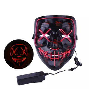 Máscara <span class=keywords><strong>de</strong></span> Halloween Weliftrich-china Máscaras <span class=keywords><strong>de</strong></span> purga LED Máscara <span class=keywords><strong>de</strong></span> elección Disfraz DJ Party Light up Glow Color Máscaras <span class=keywords><strong>de</strong></span> miedo en <span class=keywords><strong>la</strong></span> oscuridad - Product Image 1