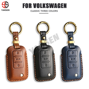 Custodia chiave per auto in pelle 2025 per <span class=keywords><strong>Skoda</strong></span> superba A7 <span class=keywords><strong>Kodiaq</strong></span> Seat Tiguan <span class=keywords><strong>Skoda</strong></span> Octavia <span class=keywords><strong>accessori</strong></span> per la protezione del telecomando - Product Image 2