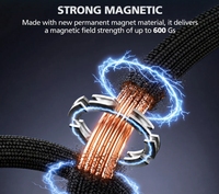 Kabel Charger Cepat 100W 1 Meter Tipe C ke C, Bahan Kepang Magnetik Fleksibel, Tanpa Colokan, untuk Ponsel, Laptop, iPad