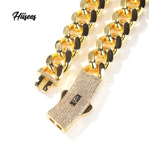 8/10/12/14mm 마이애미 쿠바 체인 목걸이 14K 18k 골드 스테인레스 스틸 모나코 쿠바 링크 체인 목걸이 남성 여성용 힙합 - Product Image 3