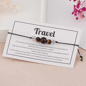 Nouveau tricot à la main à la mode perles <span class=keywords><strong>de</strong></span> <span class=keywords><strong>yoga</strong></span> naturelles Bracelets en pierre carte <span class=keywords><strong>de</strong></span> voyage bracelets pour hommes S584 - Product Image 3