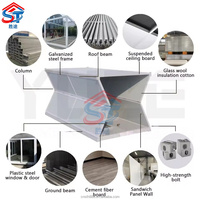 Quiosco Comercial Tipo X, Contenedor Plegable, Tienda Prefabricada, Oficina, Edificio, Hotel, Supermercado, Diseño Moderno, Tipo Sándwich