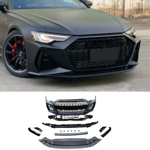 2019-2022 Kit de carrosserie large pour Allroad <span class=keywords><strong>Audi</strong></span> A6 <span class=keywords><strong>C8</strong></span> Mise à niveau vers <span class=keywords><strong>RS6</strong></span> Kit de carrosserie Pare-chocs avant avec grille en nid d'abeille - Product Image 1