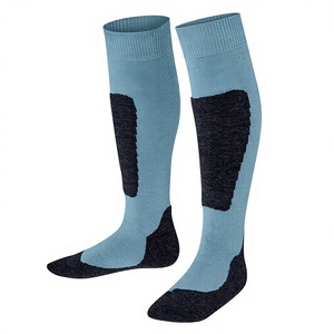 Calcetines de Compresión hasta la Rodilla con Bloques de Color, Transpirables, Tejidos, para Deportes, Fútbol y Entrenamiento - Product Image 2