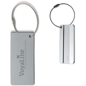 Porta-nome rettangolare in alluminio personalizzabile per merchandising - Product Image 1