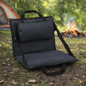 Custom Foldable Portable Floor Chair with Adjustable <b>Back</b> Support for Camping Picnic Outdoor Stadium Seat <b>Cushion</b> Chair - Product Image 1