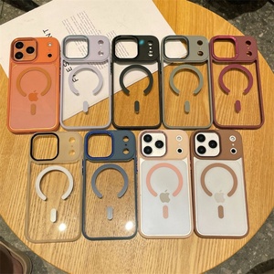 เคสโทรศัพท์แบบแม่เหล็กใสขุ่นสัมผัสนุ่ม รุ่นยอดนิยม ขอบเลนส์โลหะ สำหรับ iPhone 13 14 15 16 17 Pro Max 17Air 16E - Product Image 2