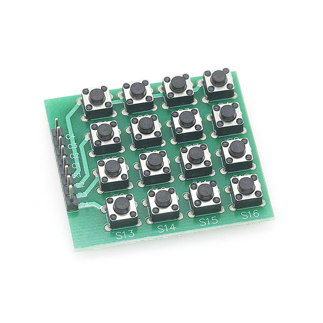 Micro Switch Direct Plug Button 4X4 Matrix Keyboard 16 Keys Microcontroller Expansion Keyboard Module