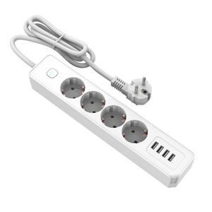 ปลั๊กพ่วงมาตรฐานยุโรป 4 ช่องเสียบ EU พร้อม 3 ช่อง USB 1 ช่อง Type C และสวิตช์สำหรับใช้ในบ้าน ปลั๊กทองแดงแท้ - Product Image 6