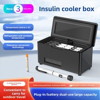 Boîte de réfrigération pour insuline 5L, mini-réfrigérateur portable à température constante à semi-conducteurs, refroidisseur monté sur voiture, rechargeable