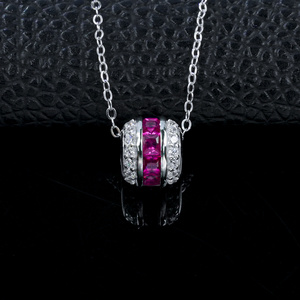 S925 <b>Ruby</b> Pendant <b>Necklace</b> - Product Image 2