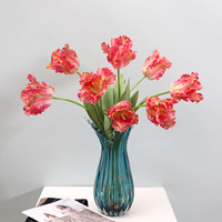 Artificielle unique perroquet tulipes décoration de la maison simulation tulipes accessoires de tir décoration de premier plan fausses fleurs