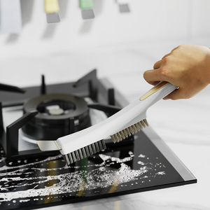 Kitchen Wire <b>Brush</b> Steel Wire Crevices <b>Cleaning</b> <b>Brush</b> <b>For</b> Stovetop And Bathroom Corner Household <b>Cleaning</b> Tool - Product Image 1