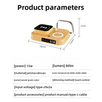 Cargador inalámbrico magnético plegable 3 en 1, reloj despertador de escritorio con luz Led Digital, carga inalámbrica rápida, reloj para teléfono inteligente, auriculares