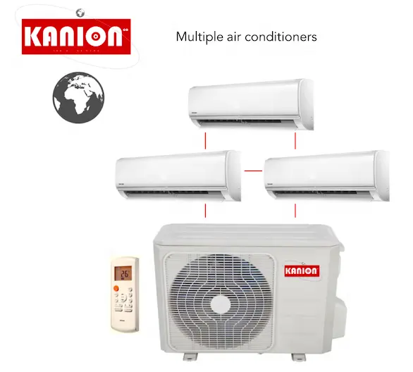 Kanionco Climatiseur mural multi-zones à onduleur standard européen 7000btu 220v 50hz unités intérieures