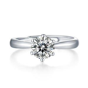 Anillo de Moissanita de Diseño Popular, <span class=keywords><strong>6</strong></span> Puntas, Plata de Ley 925, Color D Blanco VVS, Corte Redondo, para Mujer, Anillo de Boda - Product Image 2